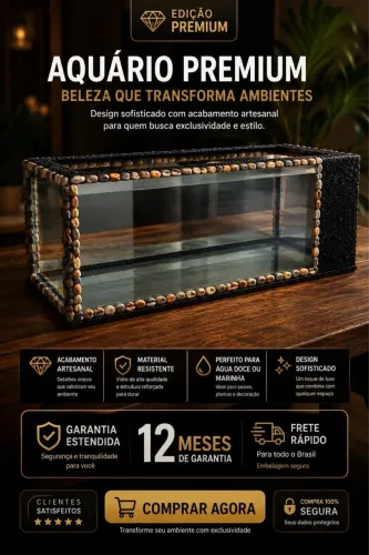 Aquário artesanal 160 litros