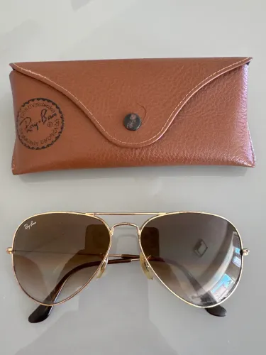 Óculos Ray-Ban Aviator Original - Armação Dourada
