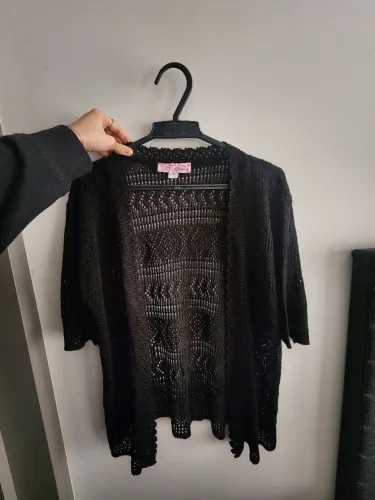 Colete tricô preto feminino