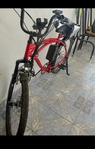 Bicicleta elétrica aro 26 350w + bag