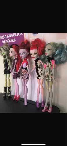 Lote bonecas monster high operettas, ghoulia e frankie