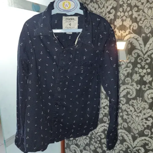 camisa manga longa infantil e sapato social