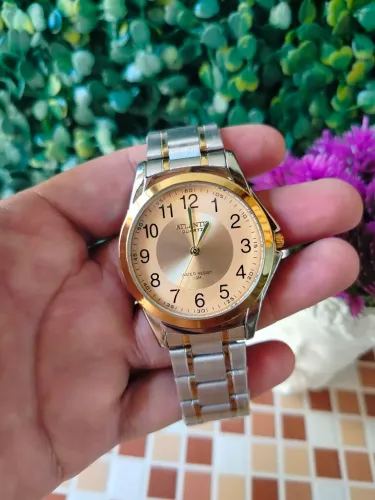 Relógio masculino Atlantis pulseira mista original
