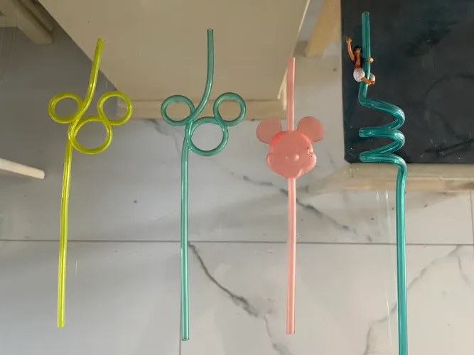 Canudos e Copo do Mickey