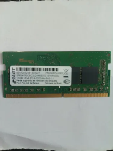 Vendo memória ddr4 16gb frequencia 3200 Marca: SMART