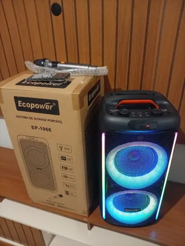 Caixa de som ecopower bluetooth portátil