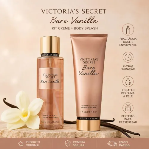 Kit vitória secrets vanilla bare