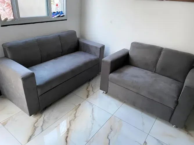 Sofá 2 e 3 lugares Suede de qualidade D33 De alta qualidade Confortável Promoção