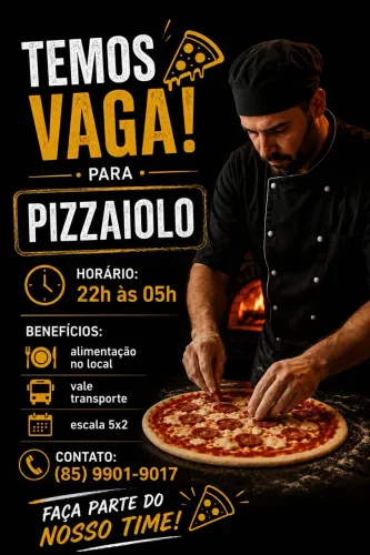 Vaga pizzaiolo madrugada 