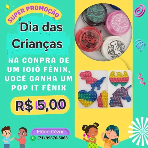 Ioiô + Pop it na Promoção para o Dia das Crianças