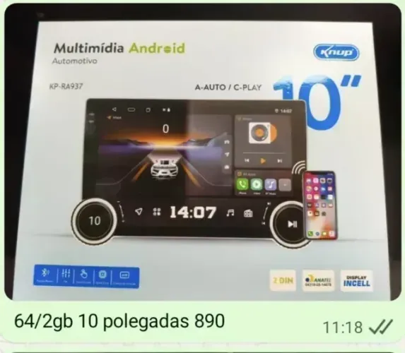 Multimídia 10 polegadas 64gb Android 15;;;