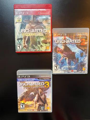 Trilogia Uncharted PS3 - Jogos 1, 2 e 3 Originais (Vendo Separado)