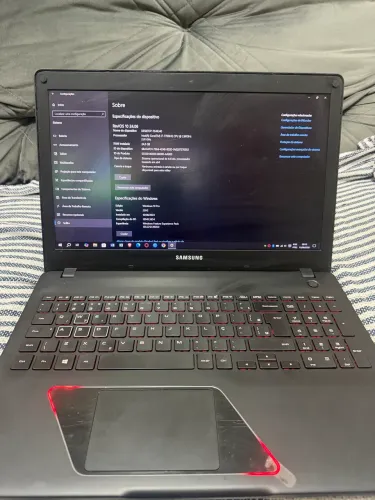 Notebook Samsung Gamer Odyssey I7 Nvme 256GB HD 1TB 24GB Nvidia Gtx 1050 4GB