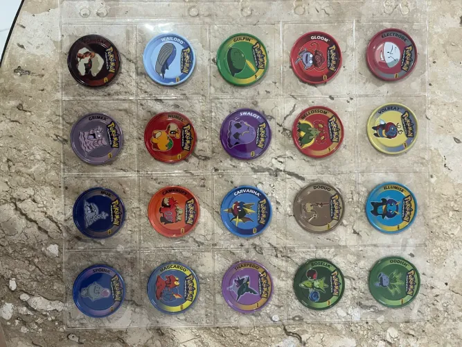 Coleção de Tazos Pokémon Advanced 2004