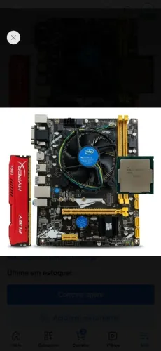 Kit Upgrade Placa Mãe Intel +pentium G4560 + Memória Ddr4