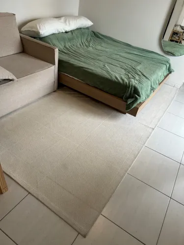 Tapete branco 3m x 1,4m para sala