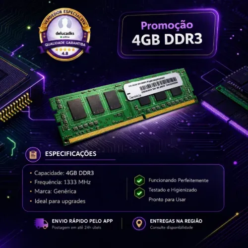 4GB Memória RAM DDR3 Desktop