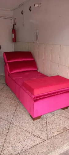 Chaise Longue Divã Slim Pink Vibrante