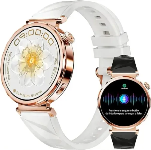 Smartwatch feminino Relógio inteligente Digital de 1.32" Full Touch
