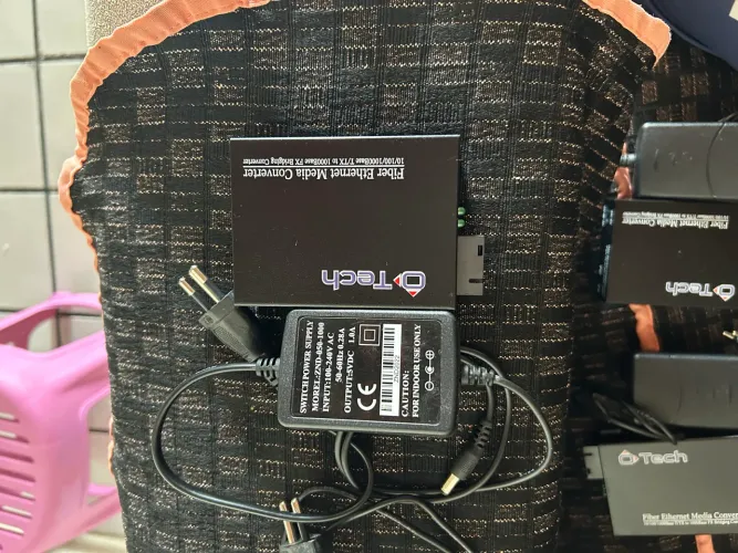 Conversor de Mídia Ethernet de Fibra O-Tech 10/100/1000Mbps