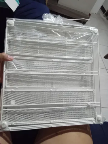 Organizador De Gavetas Aramado 4 Divisórias Tela De Aço Branco Novo