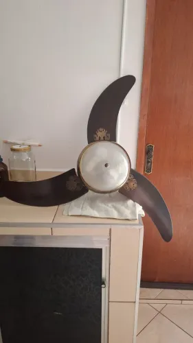 Ventilador de teto com lumin aria 3 p ás marrom