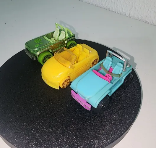 Lote 3 Miniaturas Polly Pocket Wheels Mattel 2006/2007 Metal Diecast (Jipes + Conversível)