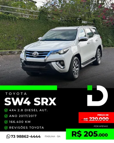Toyota Hilux SW4 SRX 4X4 2.8 TDI 16V Dies. Aut. 2017