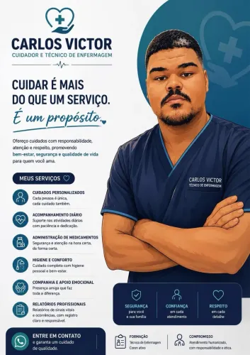 Técnico de Enfermagem e Cuidador de Idosos | Plantão 24h com Relatório