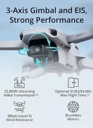 DJI Mini drone 4K, com câmera UHD 4K