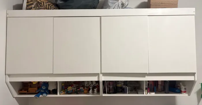 Guarda-roupa aéreo 1m+1m branco