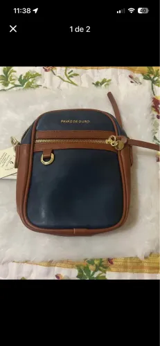 Vende bolsa pavão de ouro 
