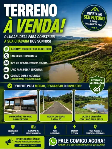 TERRENOS A VENDA PRONTOS PARA CONSTRUIR, LINDOS LOTES DE 1.000 MT