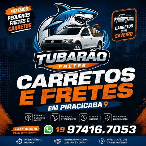 FRETE E CARRETO PIRACICABA E REGIÃO . Aparti de $ 70.00 faça o seu orçamento.