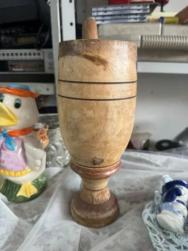 Pilão em madeira socador 26cm