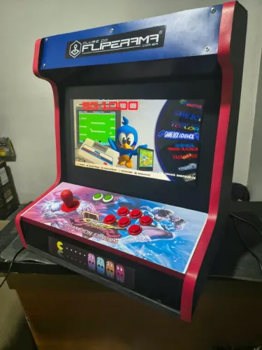 Fliperama Arcade Retrô Bartop 16 mil Jogos Batocera Plus Novo,placa Zero Delay (Novo)