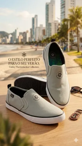 Tênis Iate Oakley Cinza (Sem Cadarço) - Raridade!