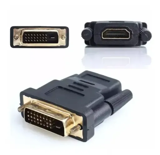Adaptador Conector Dvi Digital Macho 24+1 Para Hdmi Fêmea - Entrega grátis JP