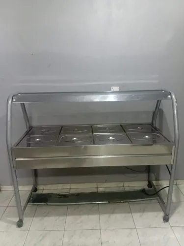 Carrinho Buffet Self Service Térmico 8 Cubas Quentes