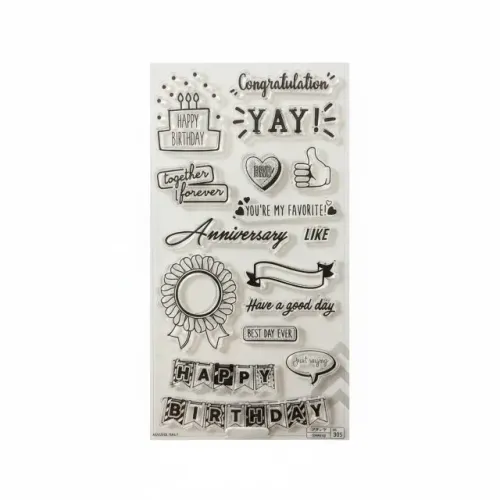 Carimbos Clear Stamp Para Bullet Journal E Scrapbook - Daiso