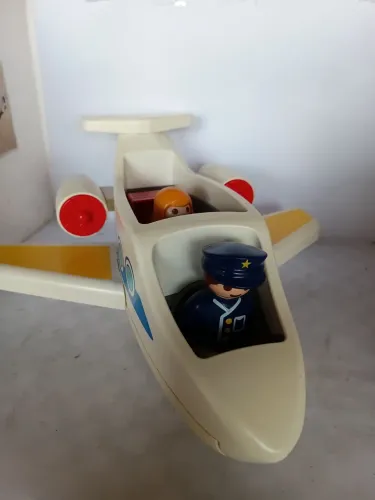 Playmobil antigo avião com 2 bonecos