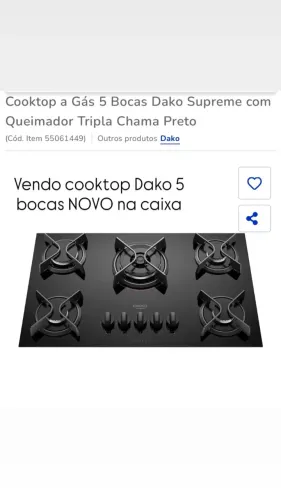 Cooktop 5 bocas DAKO