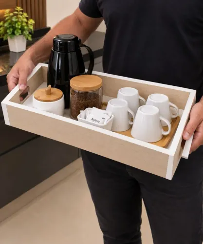 Bandeja Porta-Café , mdf, fazemos várias cores