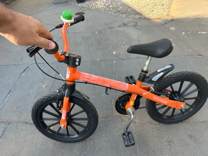 Bicicleta Infantil Nathor Aro16 Menino Extreme De 5 A 8 Anos Cor Laranja/preto