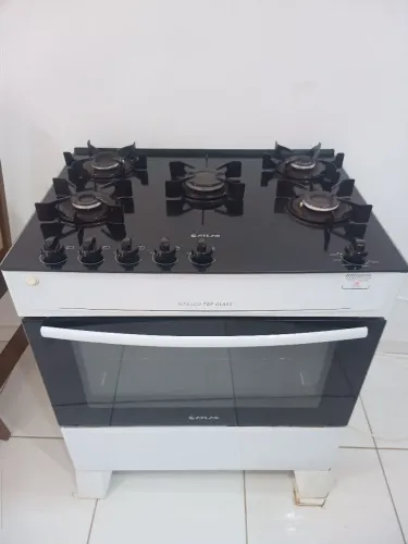 Fogão Tampo Vidro 5 bocas