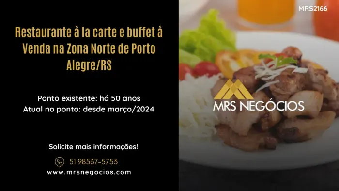 Restaurante buffet - Lancheria à Venda na Zona Norte de Porto Alegre/RS