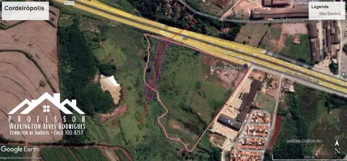 Área com 111 mil metros na Rodovia Washington Luís em Cordeirópolis-SP