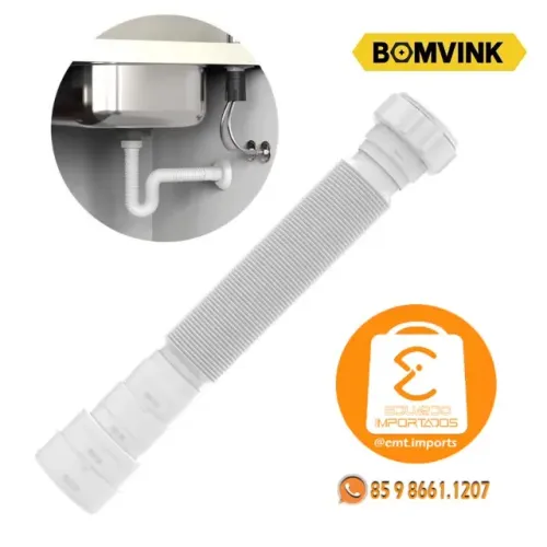 Sifão Sanfonado Branco 32 - 38 - 40MM BOM-2201