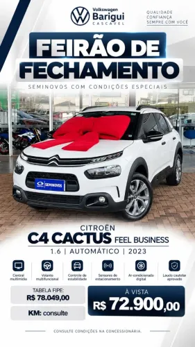 Citroen C4 Cactus Feel 1.6 16V Flex Aut. 2023