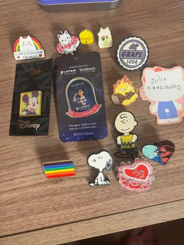 Pins e broches Disney e outros 
